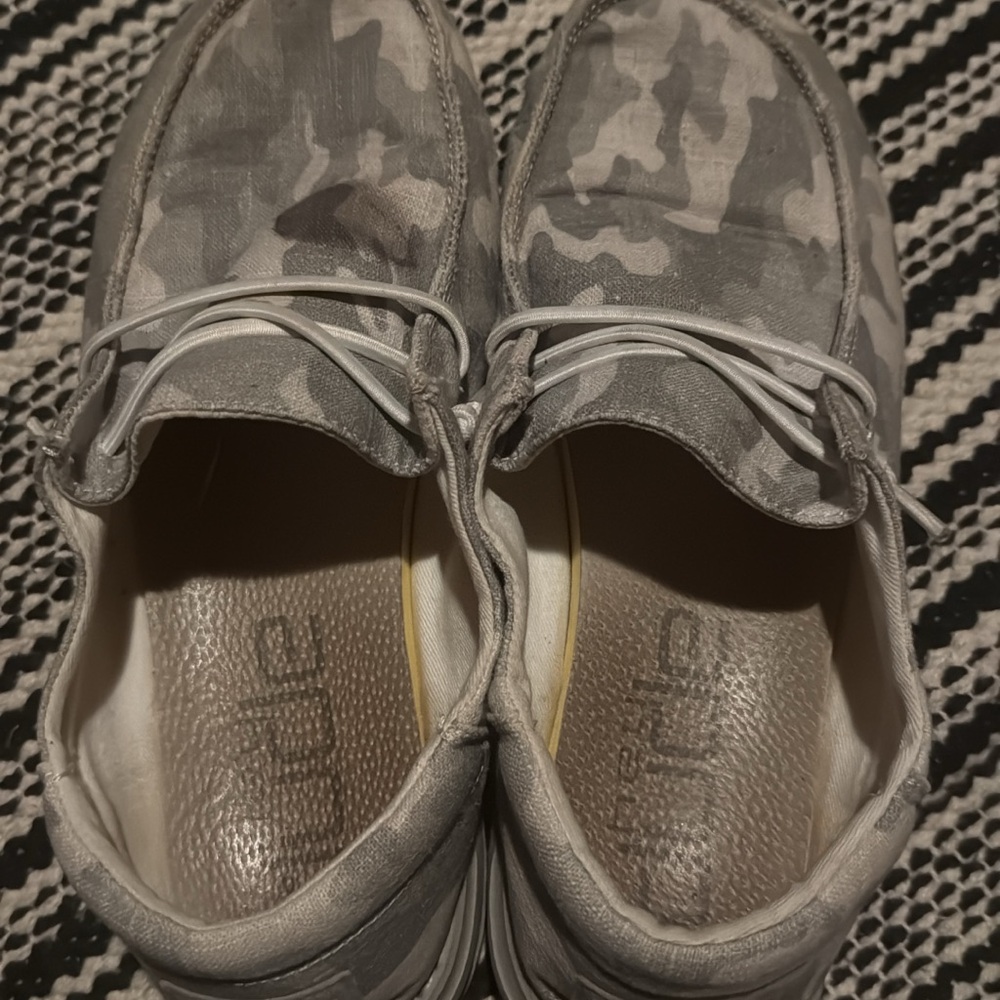 Gray Camouflage Casual Shoes hey dude